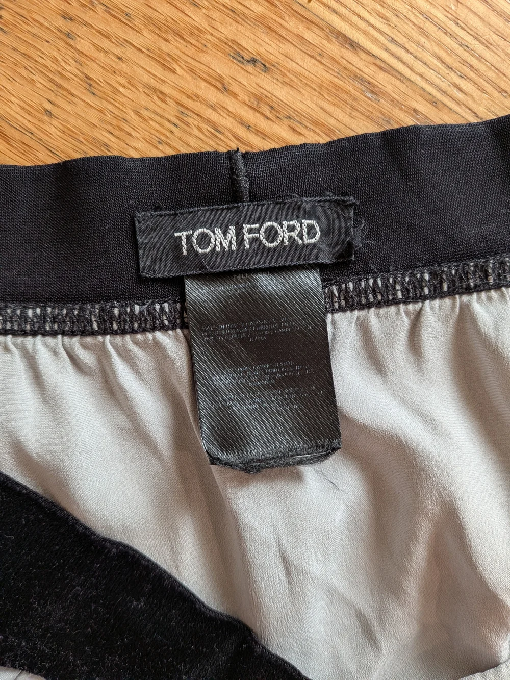 Tom Ford Silver and Black Silk Boxers